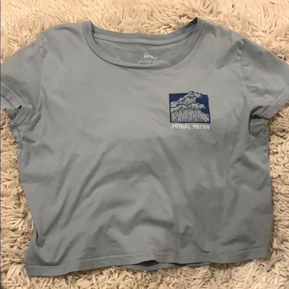 blue wave crop top